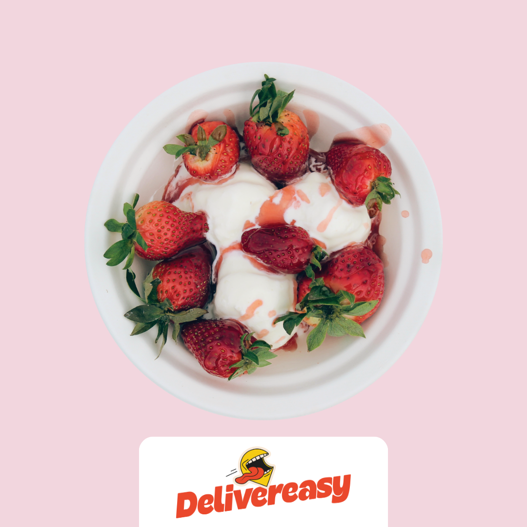 Strawberry sundaes: free CBD delivery