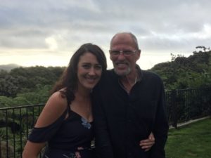 Emma with her dad John during the time he was staying at Mary Potter Hospice.