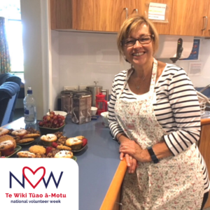 Volunteer Cook Annette loves to cook beautiful food at the Mary Potter Hospice.