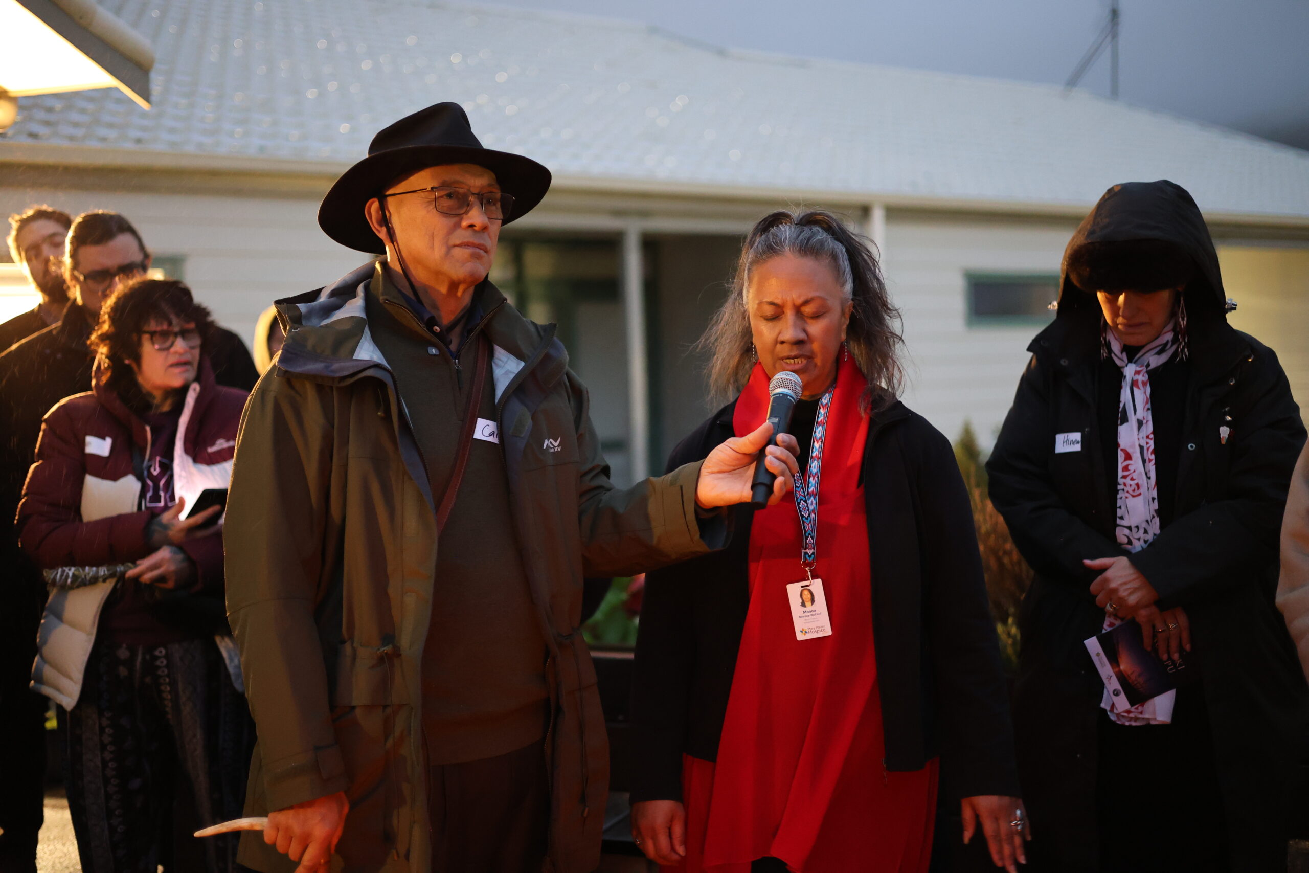 Kaumātua leading the Hautapu ceremony.