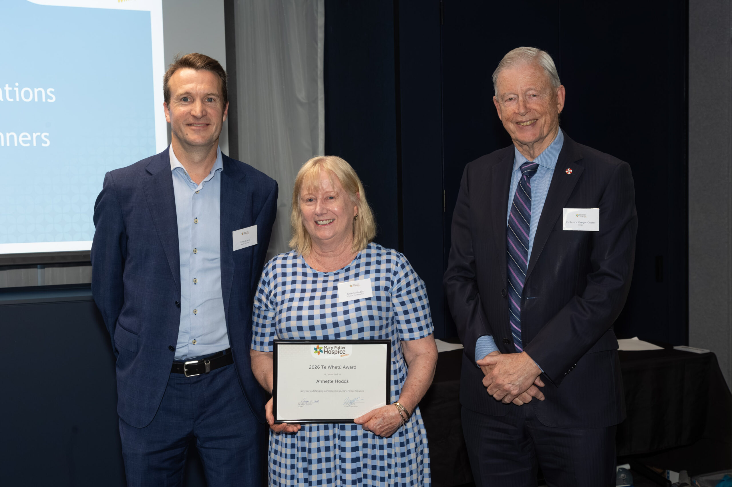 Annette Hodds, recipient of the Te Whetū Award